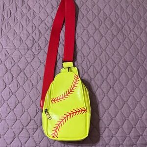 Softball-Themed Crossbody Bag